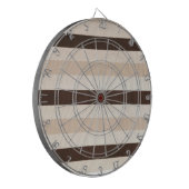 Dartboard Beige Brown Stripe Dartscheibe (Vorderseite Links)
