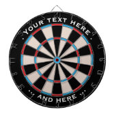 Dartboard Blue Classic Benutzerdefinierter Text Ge Dartscheibe (vorne)