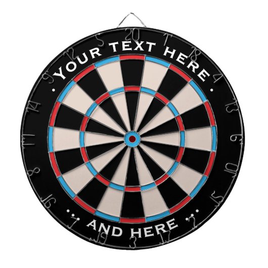 Dartboard Blue Classic Benutzerdefinierter Text Ge Dartscheibe (vorne)