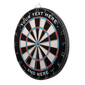 Dartboard Blue Classic Benutzerdefinierter Text Ge Dartscheibe (Vorderseite rechts)
