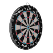 Dartboard Blue Classic Benutzerdefinierter Text Ge Dartscheibe (Vorderseite Links)