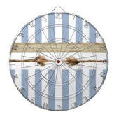 Dartboard Blue & White Stripe Dartscheibe (vorne)