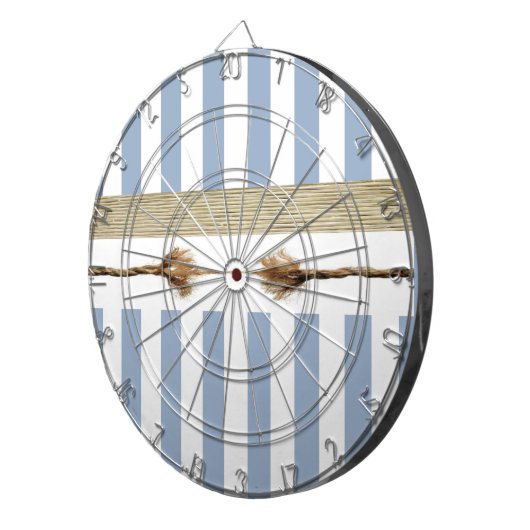 Dartboard Blue & White Stripe Dartscheibe (Vorderseite rechts)
