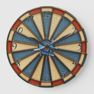 Dartboard-Bullauge Große Wanduhr
