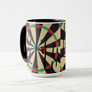 Dartboard Bullseye, Combo-Kaffee-Tasse Tasse