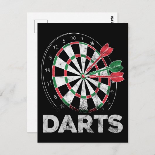 Dartboard Bullseye Dart Player Postkarte (Vorne/Hinten)