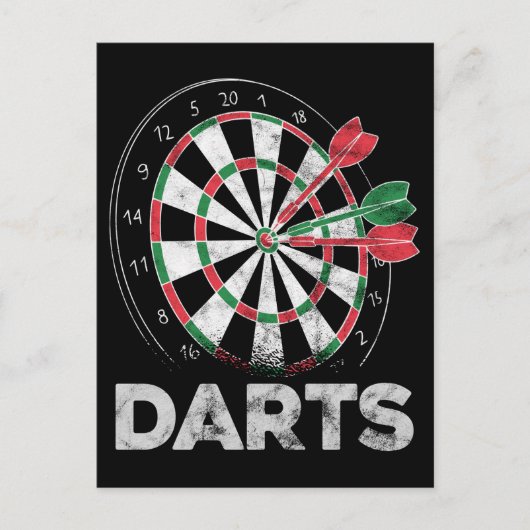 Dartboard Bullseye Dart Player Postkarte (Vorderseite)