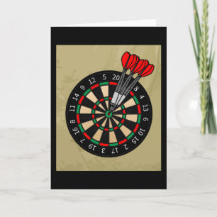 Dartboard Dart Player mit Darmpfeilen Karte