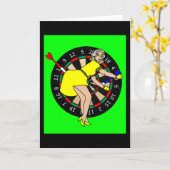 Dartboard Dart Player mit Dartboard-Pfeilen Karte (Gelbe Blume)