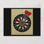 Dartboard Dart Player mit Dartboard-Pfeilen Postkarte (Vorderseite)