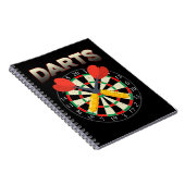 Dartboard Dart Retro Darts Player Notizblock (Rechte Seite)
