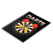 Dartboard Dart Retro Darts Player Notizblock (Linke Seite)