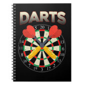 Dartboard Dart Retro Darts Player Notizblock (Vorderseite)