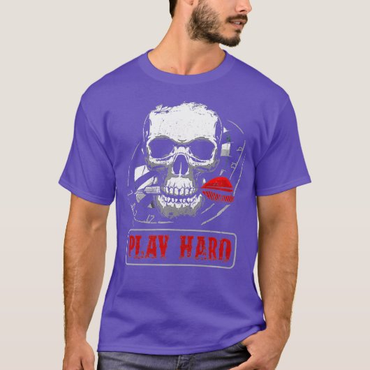 Dartboard Dart wird mit dem Hard Skull Arrow Dartb T-Shirt (Vorderseite)