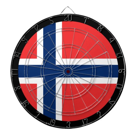 Dartboard & dartboard (Norwegische Flagge) / Spiel Dartscheibe (vorne)