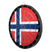 Dartboard & dartboard (Norwegische Flagge) / Spiel Dartscheibe (Vorderseite rechts)