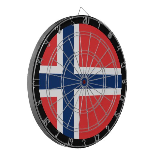 Dartboard & dartboard (Norwegische Flagge) / Spiel Dartscheibe (Vorderseite Links)