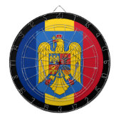 Dartboard & dartboard (rumänische Flagge) / Spielb Dartscheibe (vorne)