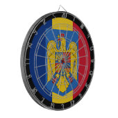 Dartboard & dartboard (rumänische Flagge) / Spielb Dartscheibe (Vorderseite Links)