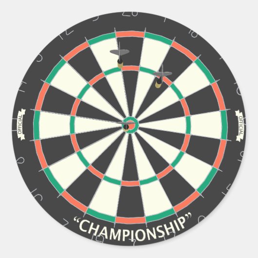Dartboard & Darts: 3D-Modell: Runder Aufkleber (Vorderseite)