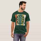 Dartboard Darts Dart Aiming Throw Retro T-Shirt (Vorne ganz)