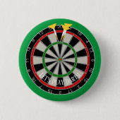 Dartboard Darts Design Personalisiert Button (Vorderseite)