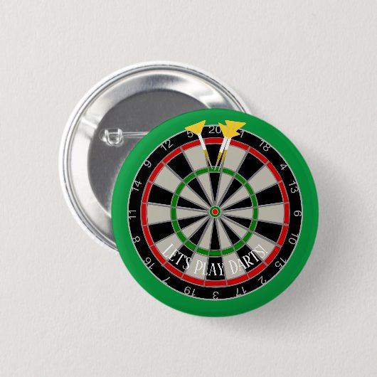 Dartboard Darts Design Personalisiert Button (Vorne & Hinten)