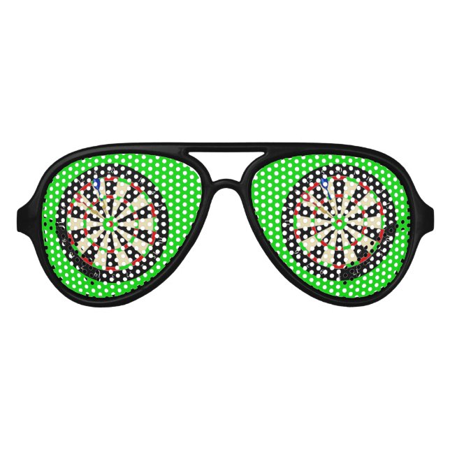 Dartboard Darts Player Fun Party Partybrille (Vorderseite)