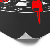 Dartboard Darts Skull Poster (Ecke)