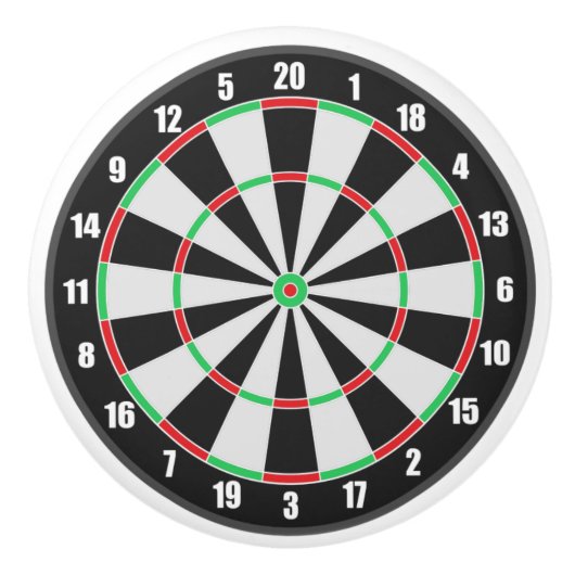 DartBoard Darts Target Practice Board Keramikknauf (Vorderseite)