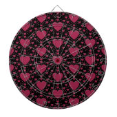 Dartboard-Decorative Red Hearts Dartscheibe (vorne)