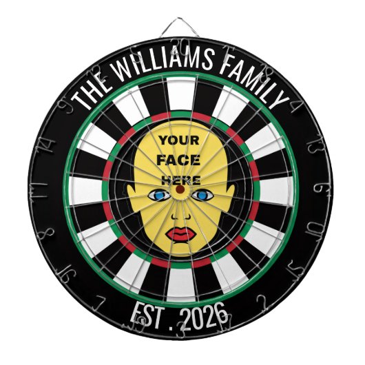 Dartboard Dein Gesicht hier Dartscheibe (vorne)