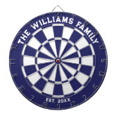 Dartboard der blauen und weißen Familie mit Dartbo Dartscheibe (vorne)