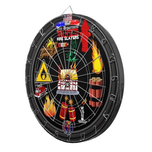 Dartboard der Feuerwehr Dartscheibe (Vorderseite rechts)