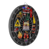 Dartboard der Feuerwehr Dartscheibe (Vorderseite Links)