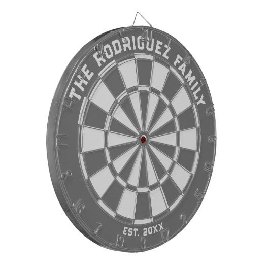 Dartboard der Grauen und Weißen Familie mit Darts Dartscheibe (Vorderseite Links)