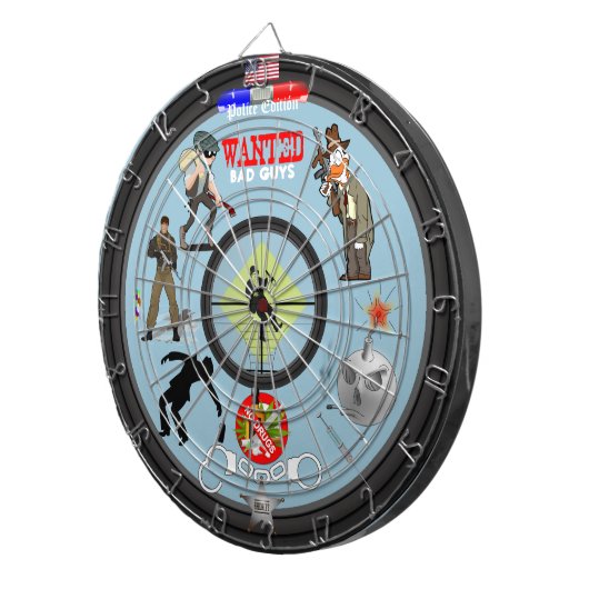 Dartboard der Police Edition Dartscheibe (Vorderseite rechts)