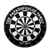 Dartboard der Schwarz-Weiß-Familie mit Dartboard Dartscheibe (vorne)