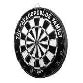 Dartboard der Schwarz-Weiß-Familie mit Dartboard Dartscheibe (Vorderseite rechts)