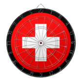 Dartboard der Schweizer Flagge / Schweiz / Spielbr Dartscheibe (vorne)