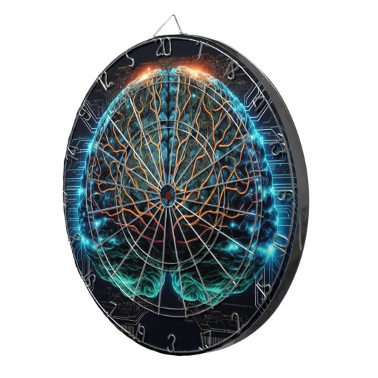 Dartboard des Computerbildschirms Dartscheibe (Vorderseite rechts)