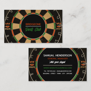 Dartboard Design, Darts Club Visitenkarte