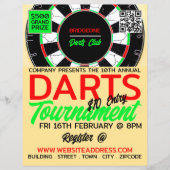 Dartboard-Design, Darts Tournament-Werbung Flyer (Vorne)