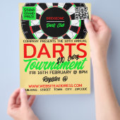 Dartboard-Design, Darts Tournament-Werbung Flyer (Hand)