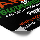 Dartboard-Design, Darts Tournament-Werbung Poster (Ecke)