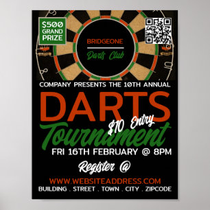 Dartboard-Design, Darts Tournament-Werbung Poster