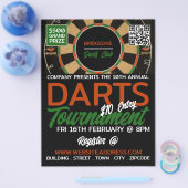 Dartboard-Design, Darts-Turnier Flyer (Einzeln)