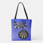 Dartboard-Design für blaue Töne, Tote-Tasche Tasche (Rückseite)
