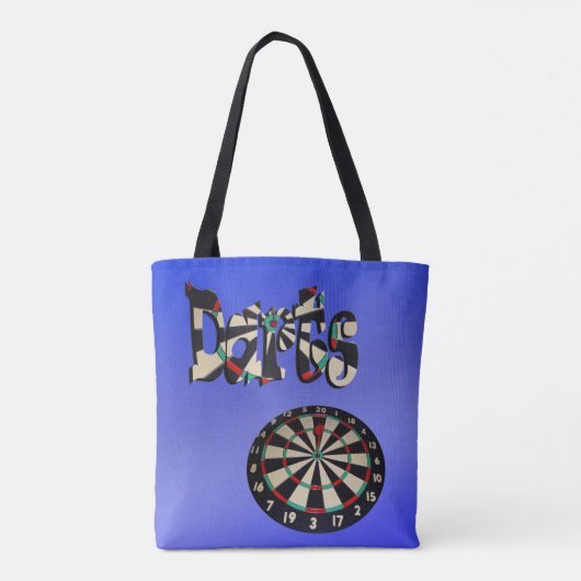 Dartboard-Design für blaue Töne, Tote-Tasche Tasche (Rückseite)