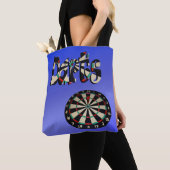 Dartboard-Design für blaue Töne, Tote-Tasche Tasche (Von Nahem)